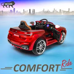 mekashi Kids Electric Car with Remote, LED Lights & Music, Strong & Durable, Car Battery Operated Ride On image 2