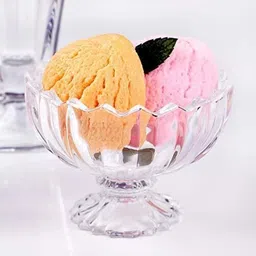 qianli Glass Dessert Bowl otak Premium Quality Crystal Glass Desert Bow Ice Cream Pudding/Desert/Sweet Dish Serving Set l(Pack of 6) image 5