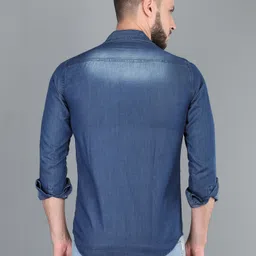 carbonn cloth Men Regular Fit Washed Cut Away Collar Casual Shirt image 2