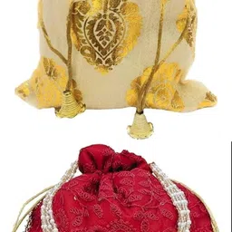 Girls Yellow, Gold, Maroon Potli-image-7