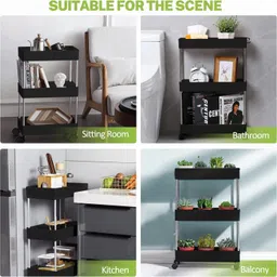 pulsbery Plastic Kitchen Trolley image 2