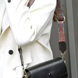 haveglam Black Women Sling Bag Trendy korean sling bag with long and adjustable designer strap. image 5