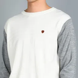 raymond Men Striped Round Neck Grey Sweater image 5