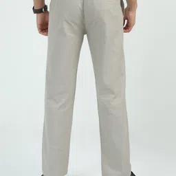 bellaciao clothings co Men Relaxed Grey Linen Blend Trousers image 2