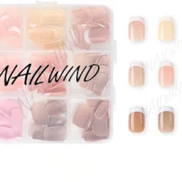 nailwind 9 Different Color Press On Fake Nails, French tip Multicoloured 7-picture-17
