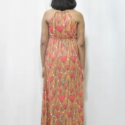 eastbay Women Fit and Flare Multicolor Maxi/Full Length Dress image 4