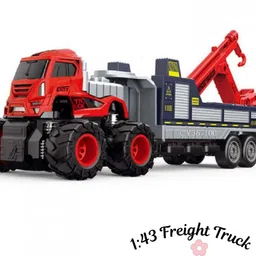 arizuul DieDie-Cast 1:43 Freight Truck Construction Baby Pull Toy with Wheels-picture-32