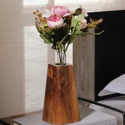 casacraft from pepperfry Pink Fabric Artificial Stunning Peony Flower Bunch image 1