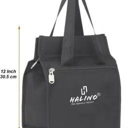 halino Jhola Bag Lunch Bag - Compact, Easy Wash, Smooth Zippers & Premium Fabric Waterproof Lunch Bag image 3