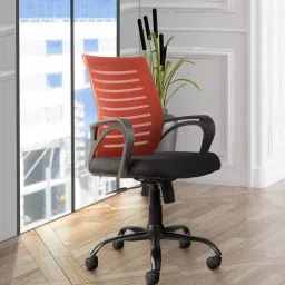 cellbell Desire Breathable Mesh Ergonomic Chair in Red Colour image 1