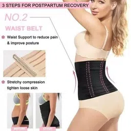 justifit 3 in 1 Postpartum Support Recovery Belly Wrap & Abdomen Support Slimming Belt Abdominal Belt image 2