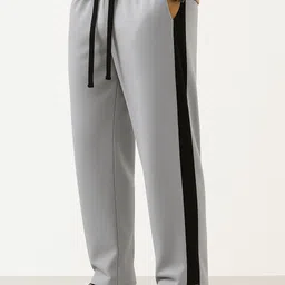 rylin Men Solid Grey Track Pants image 3