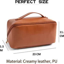 mbvtreads Women Brown Cosmetic Bag image 4