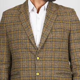 royyd Men Checkered Single Breasted Casual Blazer image 4