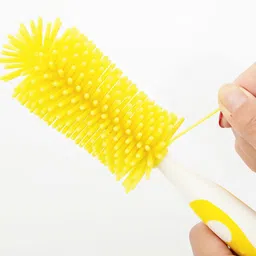 kuber industries Bottle Brush|360 Degree Soft Bristle Base Detachable Baby Bottle Cleaner,10 Inch image 2