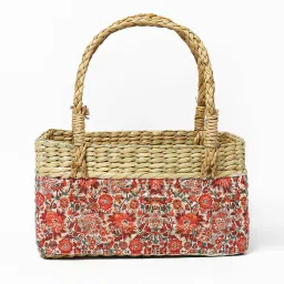 habereindia Multicolor Natural Fibre Medium Gifting Fruit Basket image 3