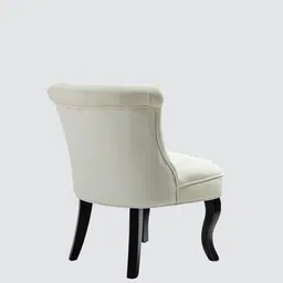 timberly Grenier Fabric Slipper Chair in Ivory Colour image 5