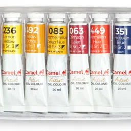 camel Artist's Oil Color Box - 20ml tubes, 12 Shades image 2