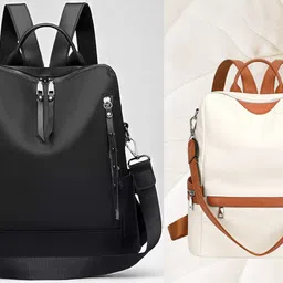 Medium 24 L Backpack Stylish Leather Backpack for College Office Travel Anti Theft-image-63