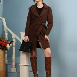 plagg Wool Solid Coat For Women-picture-17