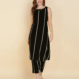 Women Viscose Rayon Kurta Pant Set-image-8