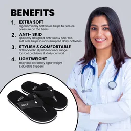 DOCTOR EXTRA SOFT Ortho Care Diabetic Orthopaedic Comfort Dr Slippers and Flipflops For Men's and Boy's Men Flip Flops image 3