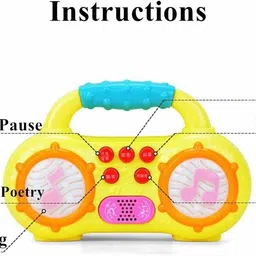 galaxies Mini Radio Rattle Toy for Baby Made in Safe Non-Toxic, Attractive Rattle for New Born Baby , Children and Toddlers Toy and Infant Products Activity Center,Best for Baby First Toys Rattle image 4