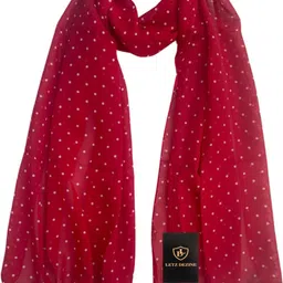 letz dezine Printed Chiffon Women Multicolor Scarf, Stole image 4