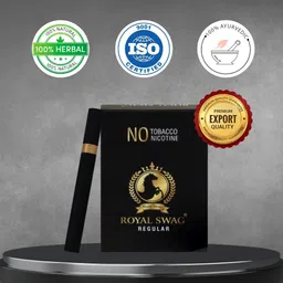 royal swag Herbal Cigarette Regular, Frutta Flavoured NO Nicotine NO Tobacco With 20ML Shot Smoking Cessations image 3