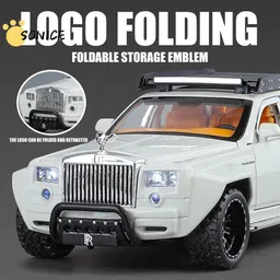 zuuluzrs 1:32 Rolls Royce Phantom 6X6 Diecast Alloy Car Model Pull Back Car image 5