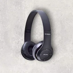 aizina Superior Battery Efficiency Headphones with Mic & High-Fidelity_W2 Bluetooth & Wired Headset image 1