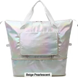 forevercarry 25 L Gym Duffel Bag - Luminous Voyager Gym & Travel Duffle Bag – Trendy Shine - Beige-picture-15