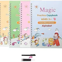 puhbrhy Magic Practice Copybook for Kids, Number&Letter Tracing Books, Theme, Scrapbook School Set-picture-43