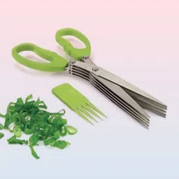 erylora Five-Blade Durable Stainless Steel Kitchen Veg Dicing Scissor Scissors-picture-15