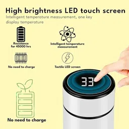 zingory Smart Vacuum Flasks Stainless Steel LED Temperature Display Bottle 500ml 500 ml Water Bottle image 3