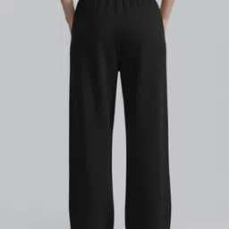 dockstreet Women Solid Black Track Pants image 1