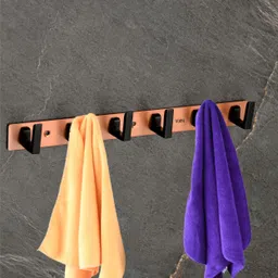 smw Steel 6 Point Wall Mounted colour Cloth Hanger/Wall Hook/Door Hook_H Door Hanger image 2