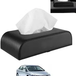 maties Leathrite New Design Black D-Shape Tissue Holder For-Civic Honda 2006 Vehicle Tissue Dispenser image 1