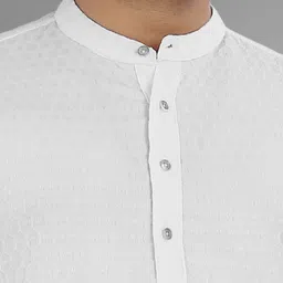 vebnor Men Solid Jacquard Straight Kurta-picture-14