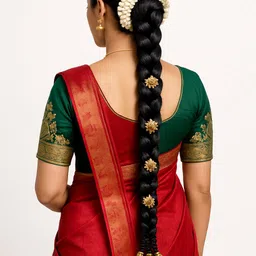 hmh finds Indian Traditional Kunjalam for styles Hair Extension image 4