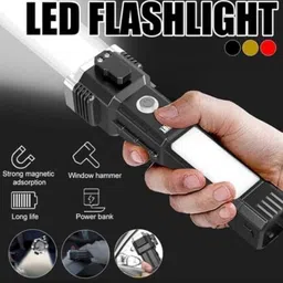 rudon (LIFE SAVING LED TORCH) Glass Breaker Seal Belt Cutter 3 modes Torch 12 hrs Torch Emergency Light image 4
