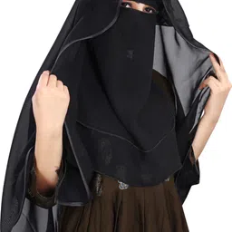 jumerah Solid Chiffon Women Brown Scarf image 2