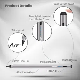 Case-Magic iPad Pencil Active Stylus Pen , Palm Rejection, for iPad 2018-2024, Pro, & more Stylus image 3