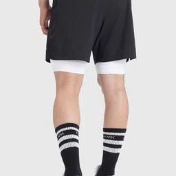 fuaark Solid Men Black Running Shorts, Gym Shorts, Sports Shorts image 2