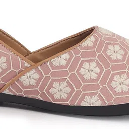 fausto Embroidery Ethnic Half Cut Slip On Juttis for Wedding|Traditional Kurtas Shoes Mojaris For Men image 5