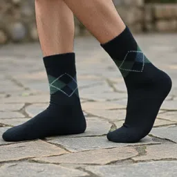 cdeck Men Self Design Calf Length image 4