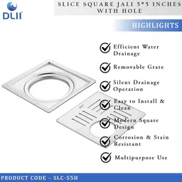 dlii Floor Stainless Steel Push Down Strainer image 2