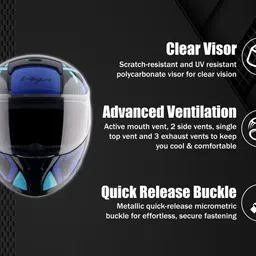 vega Ranger Revenge Motorbike Helmet image 4