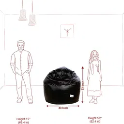 flipkart perfect homes studio XXXL Chair Bean Bag Cover (Without Beans) image 5