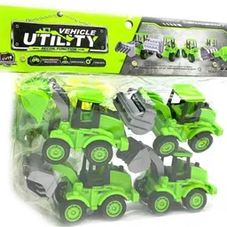 Green JCB Construction Vehicle Bulldozer Toy for Kids Truck Dig-image-21